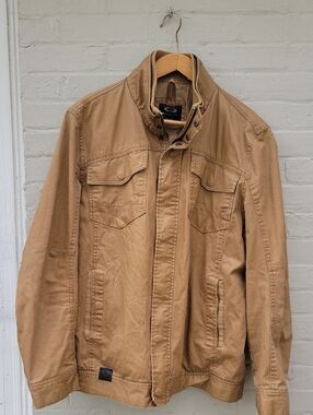 Oakley Mens Waxed Canvas Utility Jacket. Sz XL/TG Zip And Snap Front And Pockets